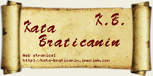 Kata Bratičanin vizit kartica